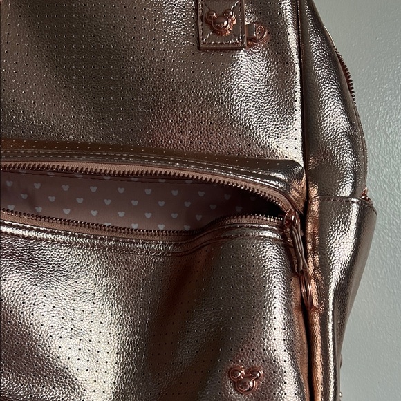 Brand New! Disney Metallic Rose Gold Women’s Backpack Tote - Picture 3 of 3
